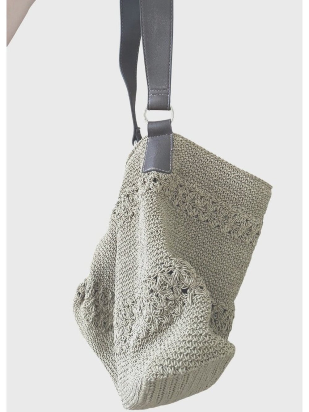 Vintage Boho Crochet Shoulder Bag & Matching Change Pouch Beach Vibe - Picture 2 of 9